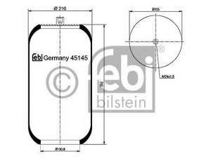 FEBI BILSTEIN 45145 dėklas, pneumatinė pakaba
629 327 00 01, 629 327 00 01