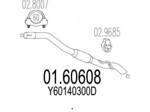 MTS 01.60608 galinis duslintuvas 
 Išmetimo sistema -> Duslintuvas
Y60140300D
