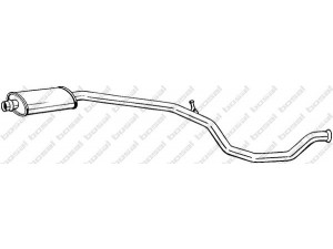 BOSAL 285-601 vidurinis duslintuvas 
 Išmetimo sistema -> Duslintuvas
1717.AY, 1717.H9