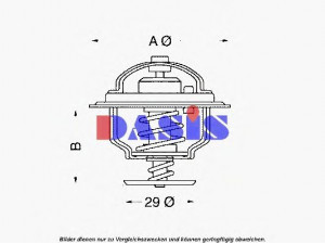 AKS DASIS 750922N termostatas, aušinimo skystis 
 Aušinimo sistema -> Termostatas/tarpiklis -> Thermostat