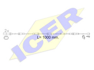 ICER 610617 E C įspėjimo kontaktas, stabdžių trinkelių susidėvėjimas 
 Stabdžių sistema -> Susidėvėjimo indikatorius, stabdžių trinkelės
34 35 2 284 343
