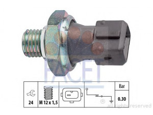 FACET 7.0071 alyvos slėgio jungiklis 
 Variklis -> Variklio elektra
1 710 509, 12 61 1 710 509, 12 61 1 730 160