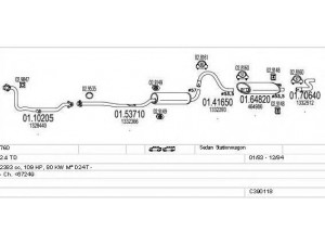 MTS C390118002262 išmetimo sistema 
 Išmetimo sistema -> Išmetimo sistema, visa