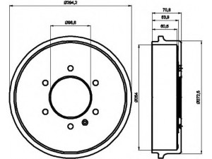 HELLA 8DT 355 302-181 stabdžių būgnas 
 Stabdžių sistema -> Būgninis stabdys -> Stabdžių būgnas
0364106160, 4294418, 568062, 8942268291