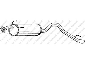 BOSAL 281-659 galinis duslintuvas 
 Išmetimo sistema -> Duslintuvas
17430-B4050