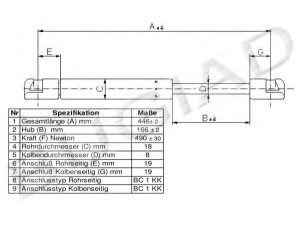 BUGIAD BGS11225 dujinė spyruoklė, bagažinė 
 Priedai -> Bagažinė/pakrovimo skyrius
7701 057 303