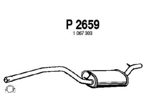 FENNO P2659 vidurinis duslintuvas 
 Išmetimo sistema -> Duslintuvas
1067303, 1121569