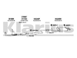 KLARIUS 420141U išmetimo sistema 
 Išmetimo sistema -> Išmetimo sistema, visa