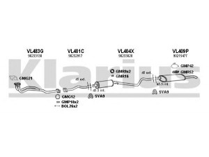 KLARIUS 390332U išmetimo sistema 
 Išmetimo sistema -> Išmetimo sistema, visa