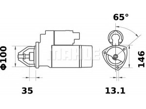 MAHLE ORIGINAL MS 320 starteris