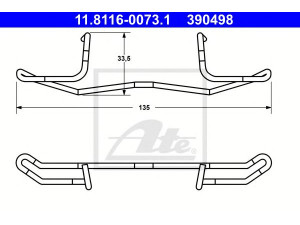 ATE 11.8116-0073.1 spyruoklė, stabdžių apkaba 
 Stabdžių sistema -> Stabdžių matuoklis -> Stabdžių dalys
4427 70, 9404427708, 1661473, V89BB-2B486-AA