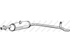 BOSAL 279-017 vidurinis duslintuvas 
 Išmetimo sistema -> Duslintuvas
14300-80000, 14300-80003, 14300-80022