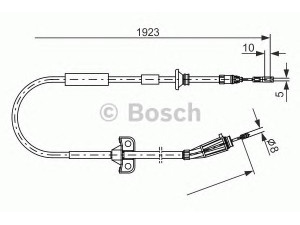 BOSCH 1 987 477 999 trosas, stovėjimo stabdys 
 Stabdžių sistema -> Valdymo svirtys/trosai