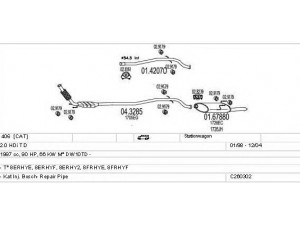 MTS C260302006210 išmetimo sistema 
 Išmetimo sistema -> Išmetimo sistema, visa