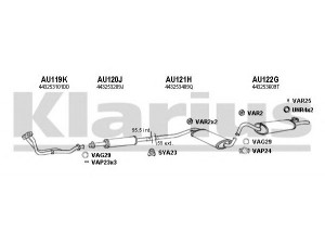 KLARIUS 940338U išmetimo sistema 
 Išmetimo sistema -> Išmetimo sistema, visa