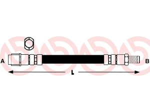 BREMBO T 50 028 stabdžių žarnelė 
 Stabdžių sistema -> Stabdžių žarnelės
A1684280335, 32405