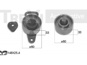TREVI AUTOMOTIVE KD1012 paskirstymo diržo komplektas 
 Techninės priežiūros dalys -> Papildomas remontas
