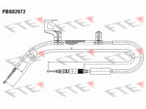 FTE FBS02072 trosas, stovėjimo stabdys 
 Stabdžių sistema -> Valdymo svirtys/trosai
4B0 609 721 AC, 4B0 609 721 D, 4B0 609 721 J