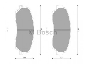 BOSCH 0 986 AB1 085 stabdžių trinkelių rinkinys, diskinis stabdys 
 Techninės priežiūros dalys -> Papildomas remontas
45022-SHJ-A50