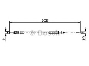 BOSCH 1 987 477 786 trosas, stovėjimo stabdys 
 Stabdžių sistema -> Valdymo svirtys/trosai
82 00 247 041