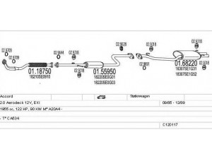 MTS C120117008564 išmetimo sistema 
 Išmetimo sistema -> Išmetimo sistema, visa