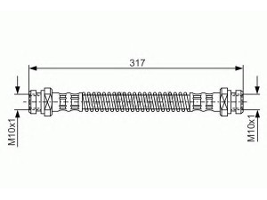 BOSCH 1 987 476 539 stabdžių žarnelė 
 Stabdžių sistema -> Stabdžių žarnelės
MB 058598, MB 238161, MB 238164