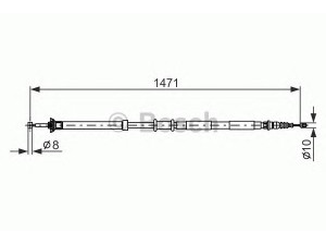 BOSCH 1 987 477 970 trosas, stovėjimo stabdys 
 Stabdžių sistema -> Valdymo svirtys/trosai
46829766