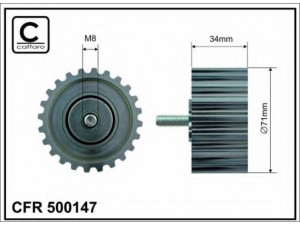 CAFFARO 500147 kreipiantysis skriemulys, paskirstymo diržas 
 Diržinė pavara -> Paskirstymo diržas/komplektas -> Laisvasis/kreipiamasis skriemulys
500388688, 500390458, 500388688