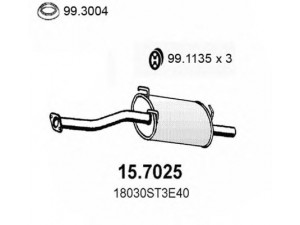 ASSO 15.7025 galinis duslintuvas 
 Išmetimo sistema -> Duslintuvas
18030ST3E40, 18030ST3E40HE, 18307ST3E40