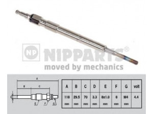 NIPPARTS N5715018 kaitinimo žvakė 
 Kibirkšties / kaitinamasis uždegimas -> Kaitinimo kaištis
MN980234