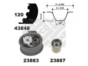 MAPCO 73814 paskirstymo diržo komplektas 
 Techninės priežiūros dalys -> Papildomas remontas
038198119B, 038198119B, 038198119B