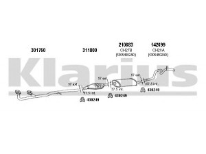 KLARIUS 220005E išmetimo sistema 
 Išmetimo sistema -> Išmetimo sistema, visa