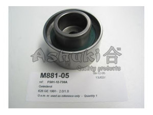 ASHUKI M881-05 kreipiantysis skriemulys, paskirstymo diržas 
 Diržinė pavara -> Paskirstymo diržas/komplektas -> Laisvasis/kreipiamasis skriemulys
23627/FEBI, 45-03-312/ASHIKA, 57007/RUVILLE