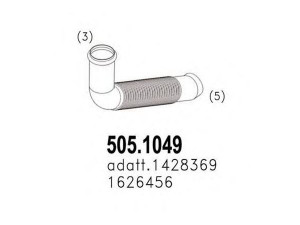 ASSO 505.1049 išleidimo kolektorius 
 Išmetimo sistema -> Išmetimo vamzdžiai
1428369, 1629456
