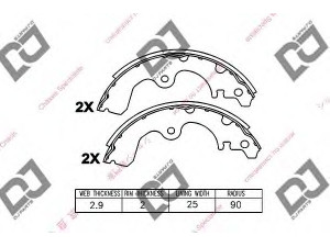 DJ PARTS BS1049 stabdžių trinkelių komplektas 
 Techninės priežiūros dalys -> Papildomas remontas
0449510070, 0449510071, 0449510080