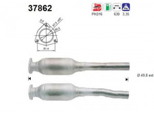 AS 37862 katalizatoriaus keitiklis 
 Išmetimo sistema -> Katalizatoriaus keitiklis
1J0131089BX, 1J0131089BX