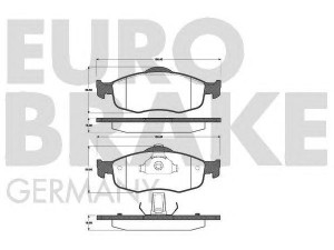EUROBRAKE 5502222534 stabdžių trinkelių rinkinys, diskinis stabdys 
 Techninės priežiūros dalys -> Papildomas remontas
05029147, 1073731, 1095201, 6877836