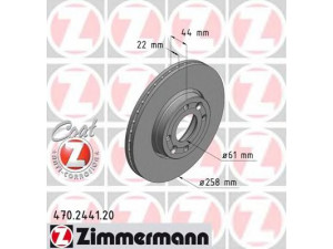 ZIMMERMANN 470.2441.20 stabdžių diskas 
 Dviratė transporto priemonės -> Stabdžių sistema -> Stabdžių diskai / priedai
415 420 0101, 4020 612 00R, 4020 670 16R