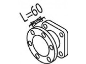 DINEX 49166 išleidimo kolektorius 
 Išmetimo sistema -> Išmetimo vamzdžiai
81.15204.5460