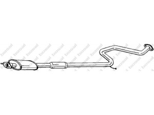 BOSAL 285-215 vidurinis duslintuvas 
 Išmetimo sistema -> Duslintuvas
20300-70J00, B030M-70J0B