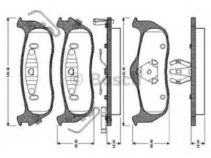 BOSCH 0 986 TB2 966 stabdžių trinkelių rinkinys, diskinis stabdys 
 Techninės priežiūros dalys -> Papildomas remontas
05080 871AA, 05080 871AB, 5080 871AA