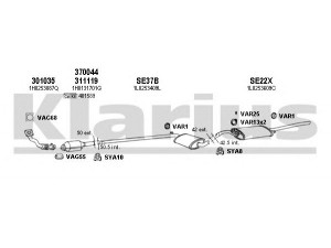 KLARIUS 790051U išmetimo sistema 
 Išmetimo sistema -> Išmetimo sistema, visa