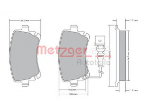 METZGER 1170190 stabdžių trinkelių rinkinys, diskinis stabdys 
 Techninės priežiūros dalys -> Papildomas remontas
3D0 698 451, 3D0 698 451A, 4E0 698 451