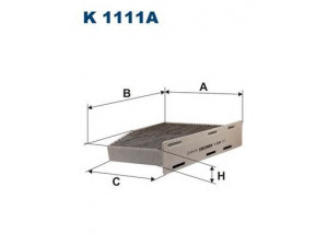 FILTRON K1111A filtras, salono oras 
 Šildymas / vėdinimas -> Oro filtras, keleivio vieta
1K1819653, 1K1819653A, 1K1819653B