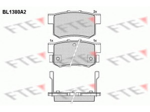 FTE BL1380A2 stabdžių trinkelių rinkinys, diskinis stabdys 
 Techninės priežiūros dalys -> Papildomas remontas
71750931, 43022-S2A-000, 43022-S2A-E50