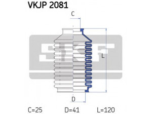SKF VKJP 2081 gofruotoji membrana, vairavimas 
 Vairavimas -> Gofruotoji membrana/sandarinimai
191 419  831, 191 419  831