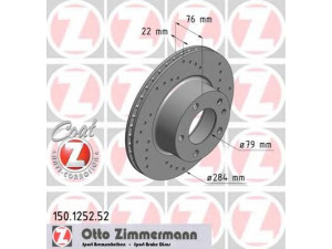 ZIMMERMANN 150.1252.52 stabdžių diskas 
 Dviratė transporto priemonės -> Stabdžių sistema -> Stabdžių diskai / priedai
3411 1 151 655, 3411 1 151 656