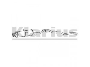 KLARIUS TY232W galinis duslintuvas 
 Išmetimo sistema -> Duslintuvas
1743071060, 1743071061, 1743071170