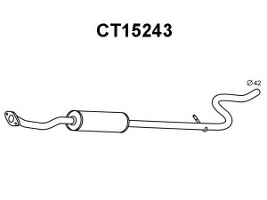VENEPORTE CT15243 priekinis duslintuvas 
 Išmetimo sistema -> Duslintuvas
1717AQ, 1717R9, 1717S0