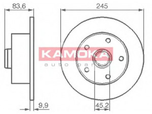 KAMOKA 1031660 stabdžių diskas 
 Stabdžių sistema -> Diskinis stabdys -> Stabdžių diskas
8D0 615 601 B